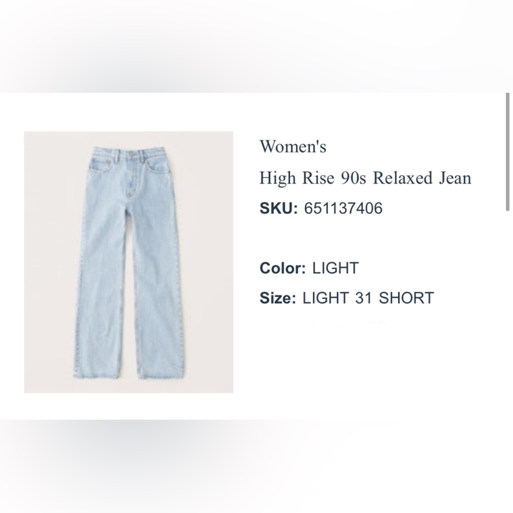 Abercrombie & Fitch Light Blue Denim Jeans